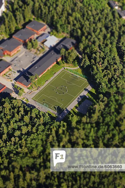 Luftaufnahme der Fußballplatz