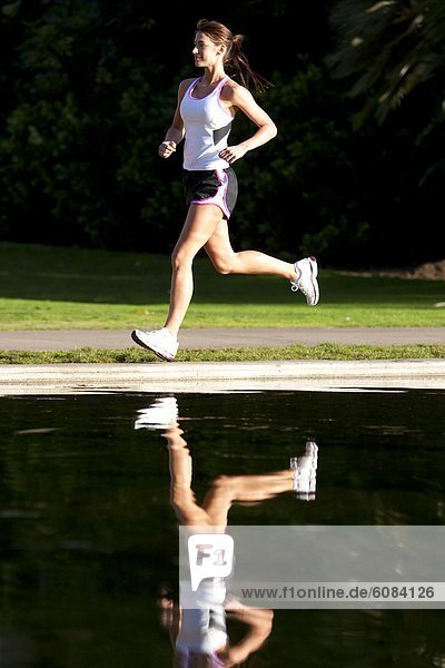 Frau  rennen  Athlet  San Diego  Kalifornien  Teich