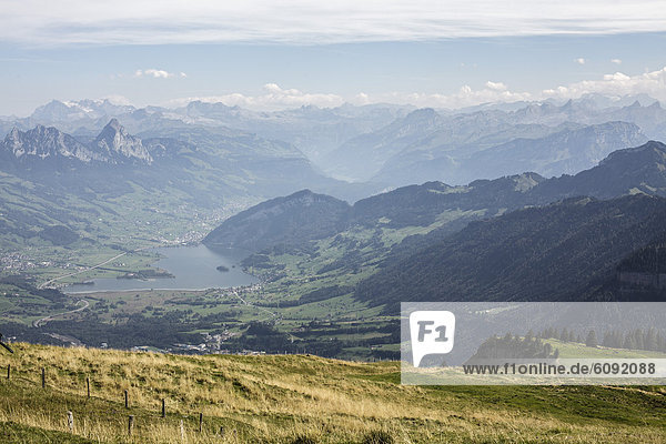 Schweiz  Blick auf Rigi Kulm