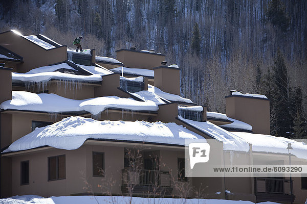 Snowboardfahrer  fahren  Hotel  Colorado