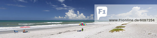 Panorama  Strand  weiß  Sand  Ansicht  Florida