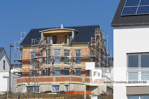 Germany  Baden Wurttemberg  Waiblingen  Construction of house building