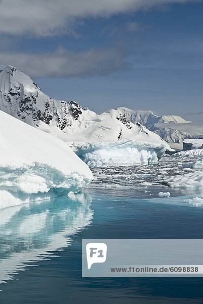 Pack ice and icebergs  Antarctica.
