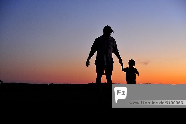 Father & son silhouette