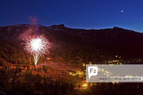 Berg  Sommer  Tal  Urlaub  beleuchtet  Kalifornien  Feuerwerk