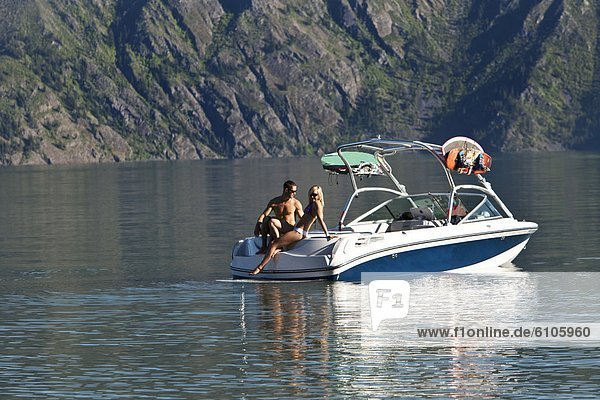 Fröhlichkeit  Tag  Entspannung  Boot  jung  Idaho