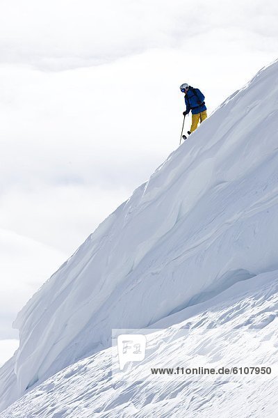 stehend  Skifahrer  hoch  oben  groß  großes  großer  große  großen  Pfadfinder  Rand  Colorado  Linie