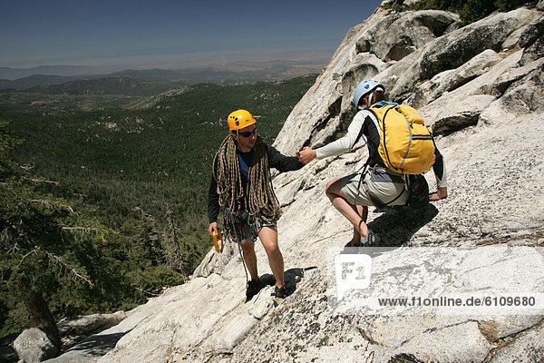 Rock climbing in southern California