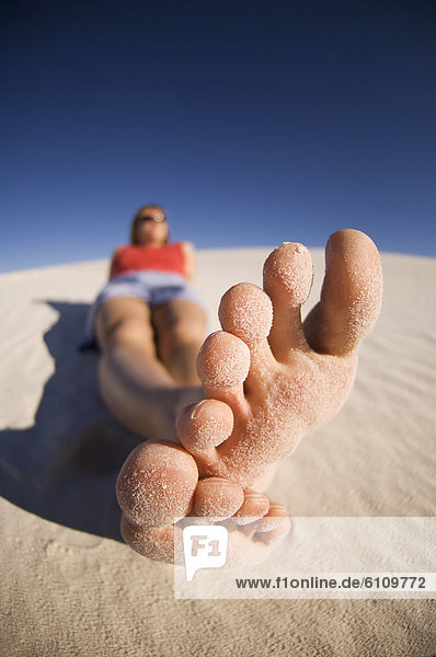 Frau  Entspannung  Sand