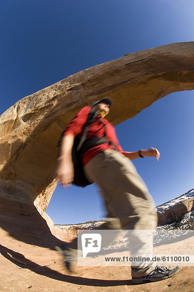 unterhalb  Brücke  wandern  Moab