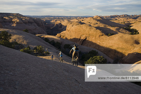 Mountainbikefahrer  Moab  Utah