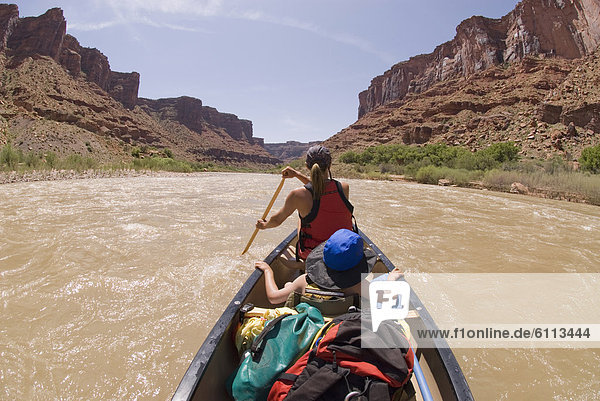 canoeing on the Colorado River