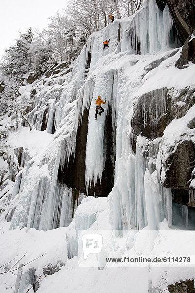 Ice climbing  New Hampshire.