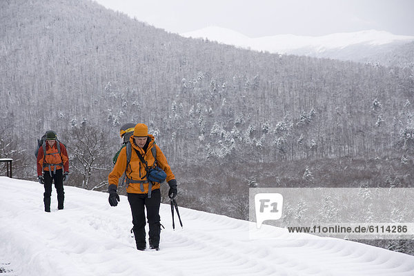 Men mountaineering  New Hampshire.