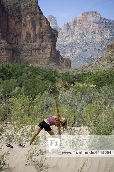 Vereinigte Staaten von Amerika  USA  üben  Fluss  Arizona  Yoga  Colorado