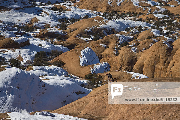 Berg  fahren  Slickrock Trail  Moab  Utah