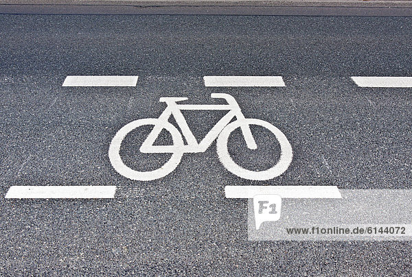 Piktogramm Fahrradweg