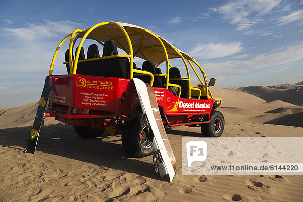 nahe Wüste Kinderwagen Düne Holzbrett Brett sandboard Peru Südamerika