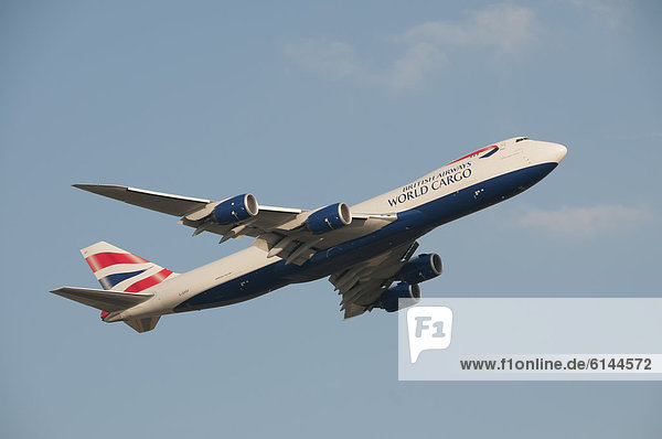 Boeing 747-87UF SCD der British Airways World Cargo  Global Supply Systems  Start vom Frankfurter Flughafen  Frankfurt am Main  Hessen  Deutschland  Europa