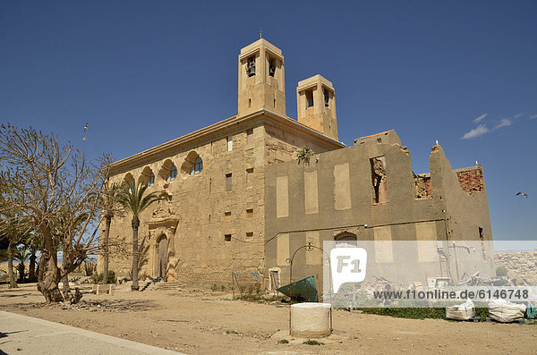 Kirche Iglesia de San Pedro  Isla de Tabarca  Insel Tabarca  Provinz Alicante  Costa Blanca  Spanien  Europa