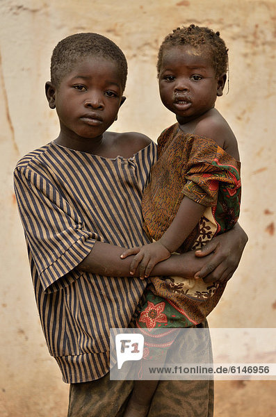 Children in the village of Koum  Cameroon  Central Africa  Africa