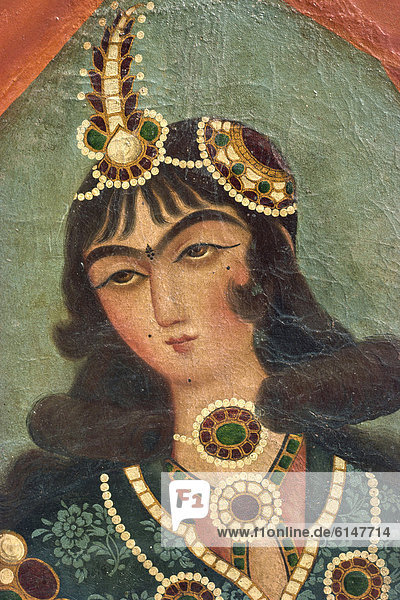 Qajar painting Shiraz Museum Shiraz Iran Middle East