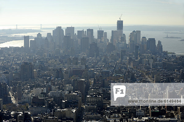 Vereinigte Staaten von Amerika USA Bankenviertel New York City Gebäude Nordamerika Ansicht Manhattan