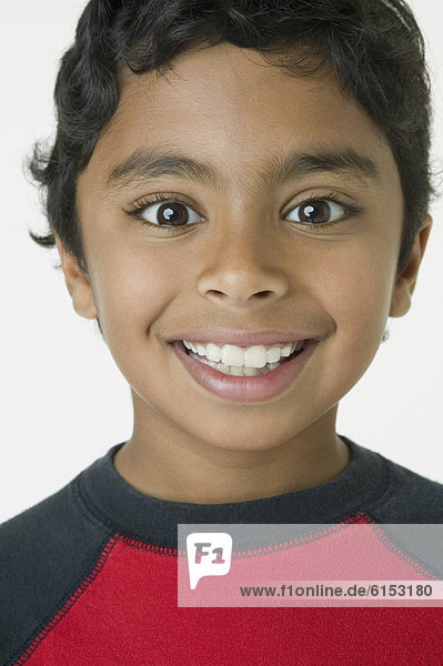 Close up of Indian boy smiling