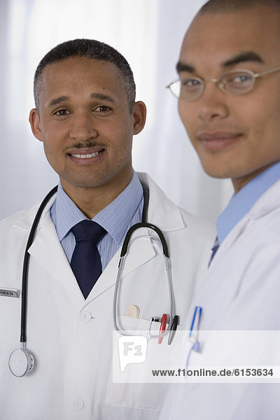 Portrait of multi-ethnic doctors