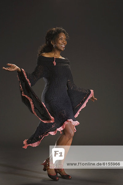African American woman dancing