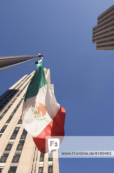 Low angle view of Mexican flag