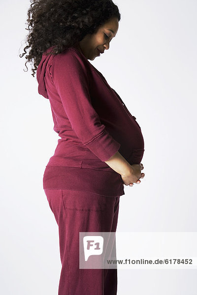Frau  sehen  mischen  Schwangerschaft  Mixed