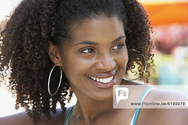 Portrait of African woman smiling
