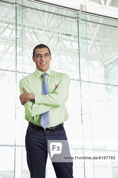 Businessman standing in airport