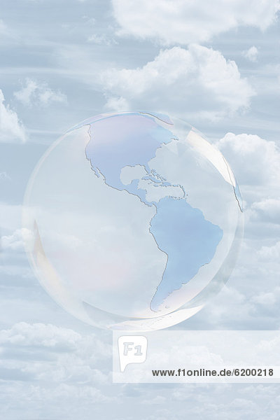 durchsichtig  transparent  transparente  transparentes  Himmel  fließen  Globus