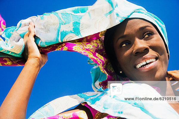 African woman wearing headscarf