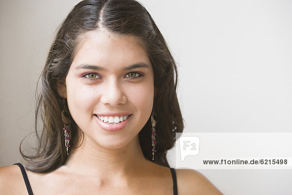 Hispanic woman smiling