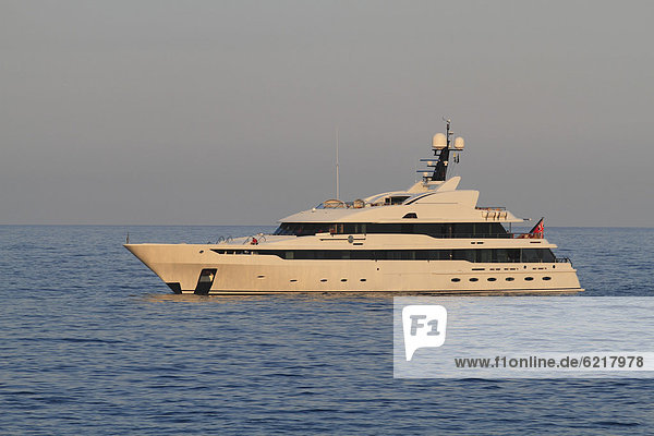 Gu  a cruiser built by Amels Holland  length: 58 meters  built in 2006  Monaco  French Riviera  Mediterranean Sea  Europe