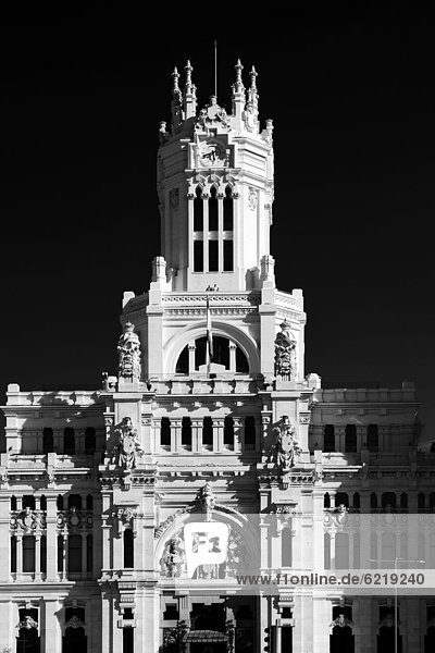 Palast Palacio Nuestra SeÒora de Correos  auch Palacio de Comunicaciones  Postamt  Madrid  Spanien  Europa  ÖffentlicherGrund
