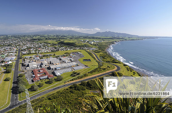 Stadtansicht New Plymouth  Industriegebiet  Nordinsel  Neuseeland