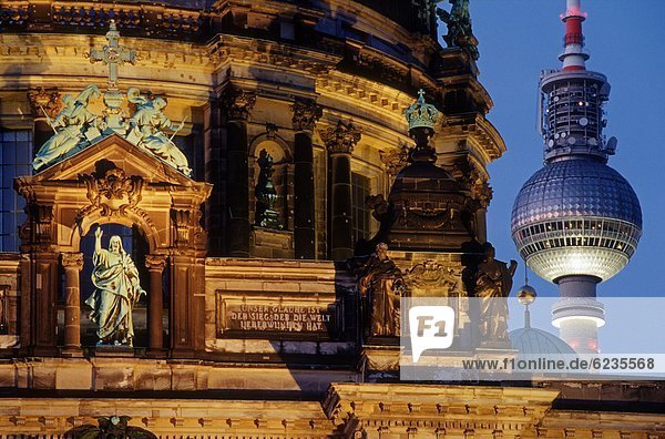 Berlin Cathedral and television tower  Germany