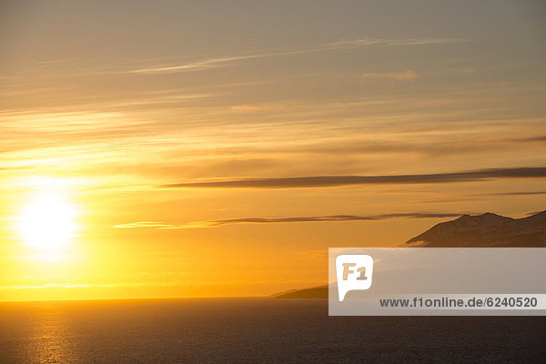 Sonnenuntergang  Halbinsel Skagi  Nor_urland vestra  Nordwest-Island  Island  Europa
