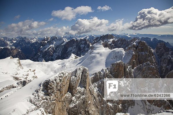 Ski mountaineering  Pale di San Martino  Cima Fradusta ascent  Dolomites  Trentino-Alto Adige  Italy