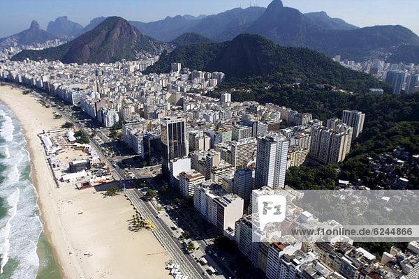 Ansicht  Hubschrauber  Brasilien  Copacabana  Rio de Janeiro  Südamerika