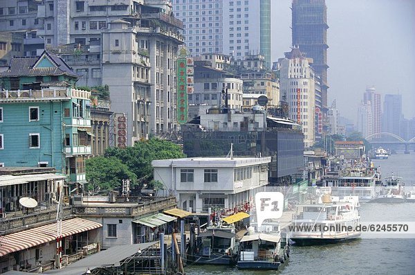 Ufer China Asien Guangzhou Canton