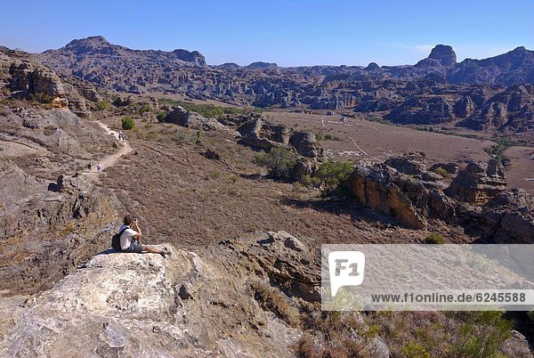 Felsbrocken  sehen  über  Tourist  Anordnung  Afrika  Madagaskar