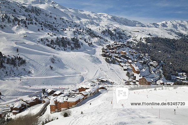 Meribel-Mottaret  1750m  ski area  Meribel  Three Valleys Les Trois Vallees)  Savoie  French Alps  France  Europe