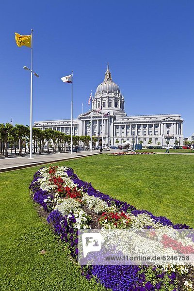 City Hall and Civic Centre  built in 1915 in the French Baroque style by architects Brown and Bakewell  San Francisco  California  United States of America  North America