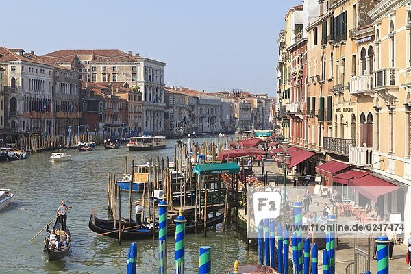 Canal Grande  Venedig  UNESCO World Heritage Site  Veneto  Italien  Europa