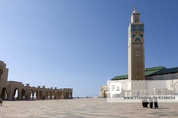 Hassan II Moschee  Casablanca  Marokko  Nordafrika  Afrika